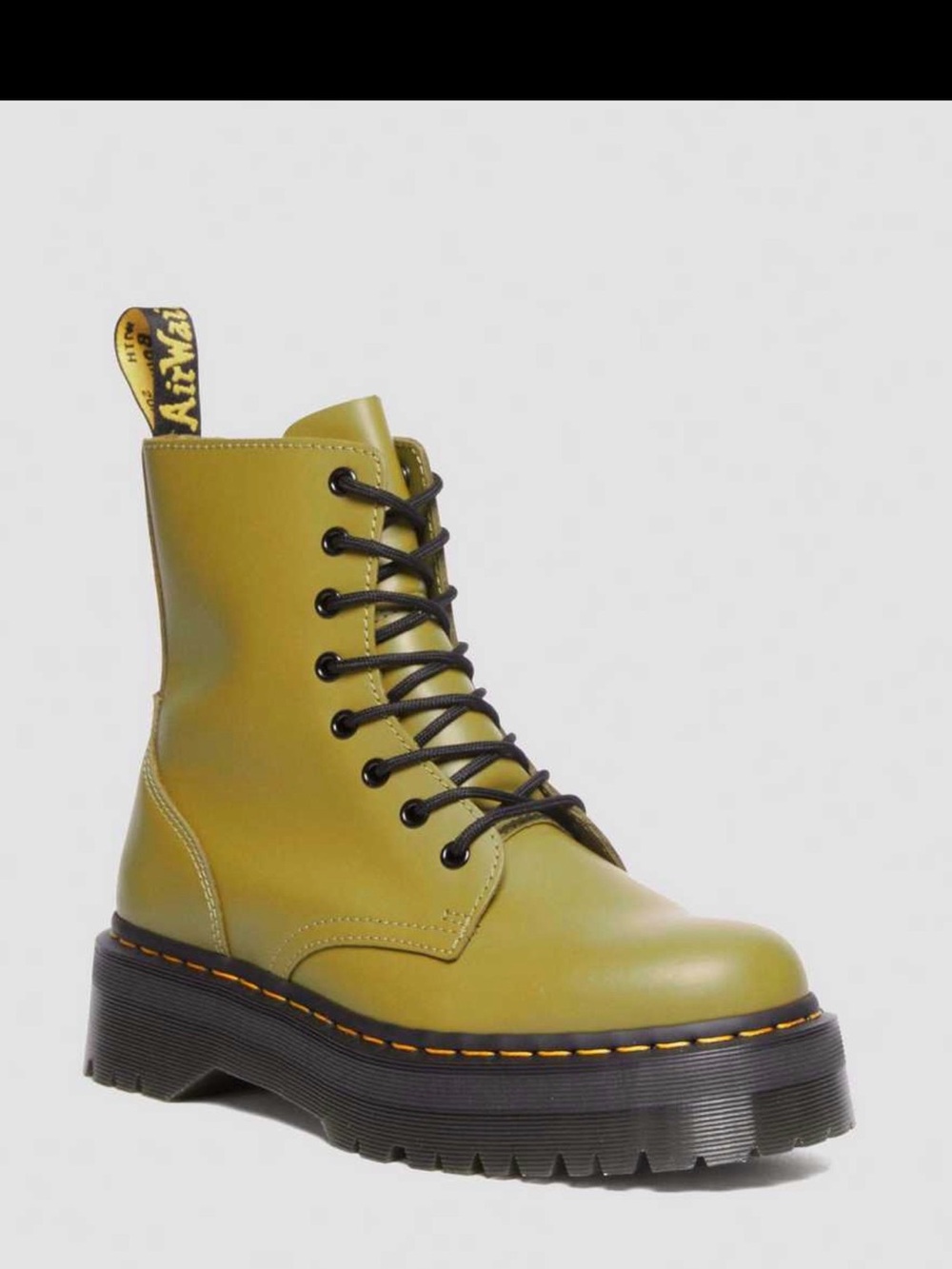 Dr. Martens Olive Lace-Up Platform Boot